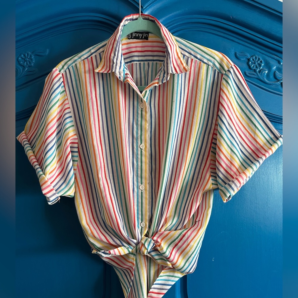 Colorful Striped Women's Blouse